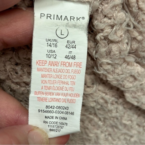 PEIMARK Knit Open Front Cardigan Light Pastel Beigy Pink Women’s Sz Large - Picture 8 of 9